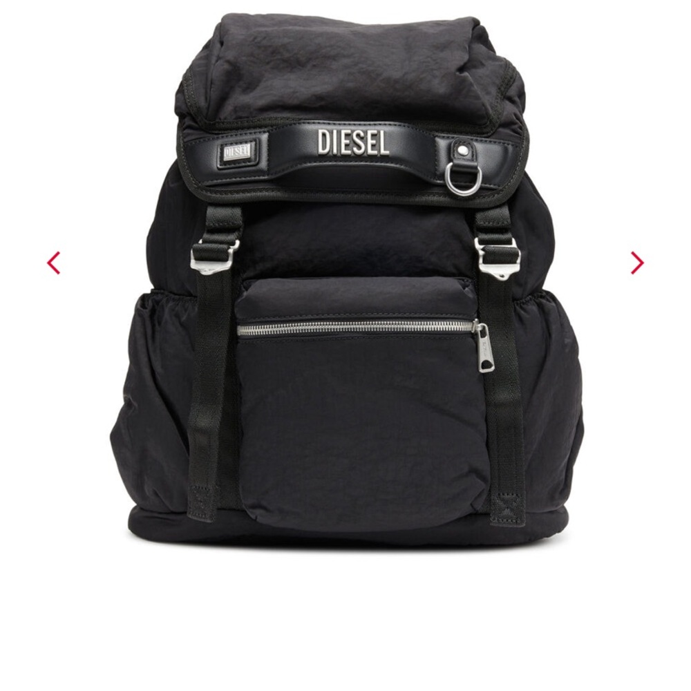 Diesel Logos Large backpack in recycled nylon